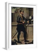 'A Knight with his Jousting Helmet', 1554-1558, (1936)-Giovanni Battista Moroni-Framed Giclee Print
