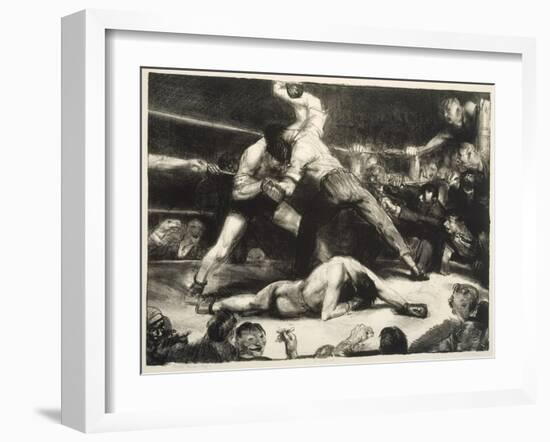 A Knock-Out, 1921 (Litho with Chine-Collé)-George Wesley Bellows-Framed Giclee Print