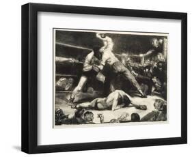 A Knock-Out, 1921 (Litho with Chine-Collé)-George Wesley Bellows-Framed Giclee Print