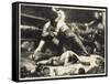 A Knock-Out, 1921 (Litho with Chine-Collé)-George Wesley Bellows-Framed Stretched Canvas