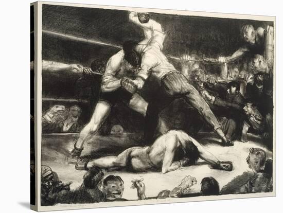 A Knock-Out, 1921 (Litho with Chine-Collé)-George Wesley Bellows-Stretched Canvas