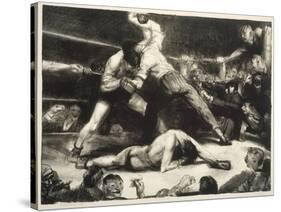 A Knock-Out, 1921 (Litho with Chine-Collé)-George Wesley Bellows-Stretched Canvas