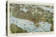 Map of Seattle, Washington, 1891-A^ Koch-Framed Giclee Print