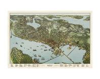 Map of Seattle, Washington, 1891-A^ Koch-Framed Giclee Print