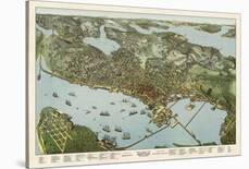 Map of Seattle, Washington, 1891-A^ Koch-Framed Art Print