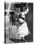 A Korean Woman Carrying a Baby on Her Back, 1936-null-Stretched Canvas