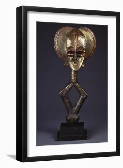 A Kota Brass-Covered Reliquary Figure-null-Framed Giclee Print