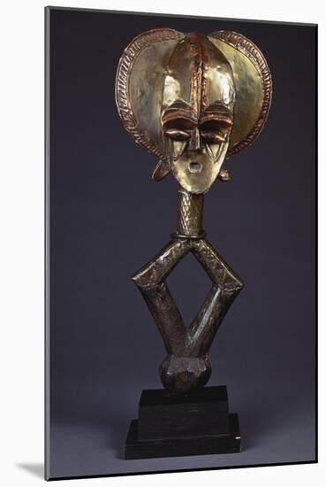A Kota Brass-Covered Reliquary Figure-null-Mounted Giclee Print