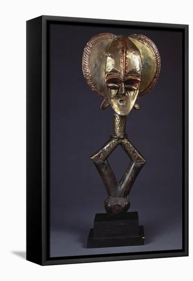 A Kota Brass-Covered Reliquary Figure-null-Framed Stretched Canvas