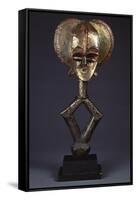 A Kota Brass-Covered Reliquary Figure-null-Framed Stretched Canvas