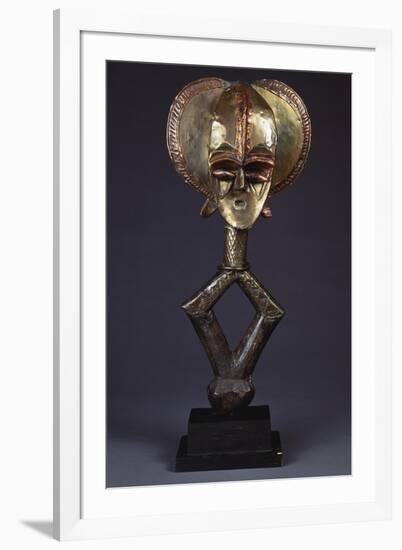 A Kota Brass-Covered Reliquary Figure-null-Framed Giclee Print