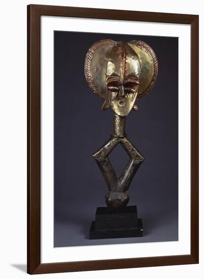 A Kota Brass-Covered Reliquary Figure-null-Framed Giclee Print