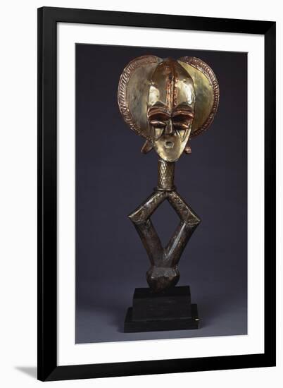 A Kota Brass-Covered Reliquary Figure-null-Framed Giclee Print