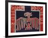 A Kwakiutl Button Blanket, a Frontal Eagle with Spread Wings, 19th Century-null-Framed Premium Giclee Print