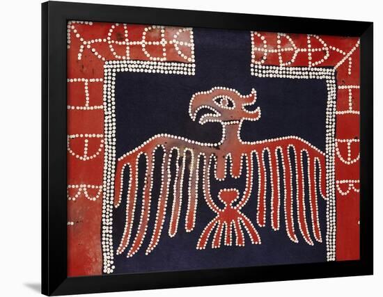 A Kwakiutl Button Blanket, a Frontal Eagle with Spread Wings, 19th Century-null-Framed Premium Giclee Print