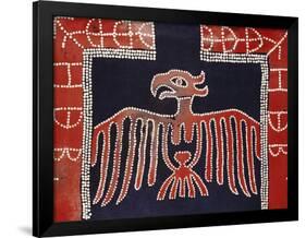 A Kwakiutl Button Blanket, a Frontal Eagle with Spread Wings, 19th Century-null-Framed Premium Giclee Print