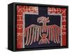 A Kwakiutl Button Blanket, a Frontal Eagle with Spread Wings, 19th Century-null-Framed Stretched Canvas