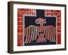 A Kwakiutl Button Blanket, a Frontal Eagle with Spread Wings, 19th Century-null-Framed Giclee Print