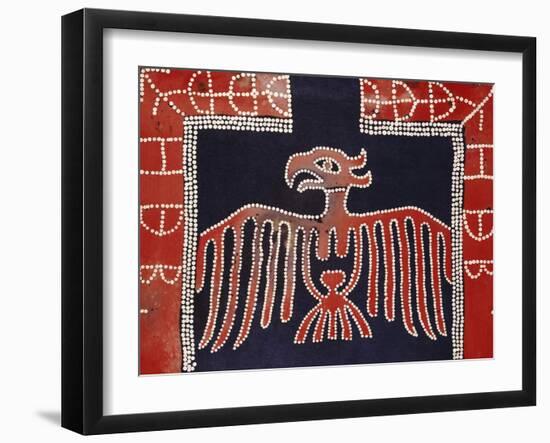 A Kwakiutl Button Blanket, a Frontal Eagle with Spread Wings, 19th Century-null-Framed Giclee Print