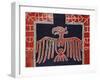 A Kwakiutl Button Blanket, a Frontal Eagle with Spread Wings, 19th Century-null-Framed Giclee Print