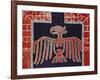 A Kwakiutl Button Blanket, a Frontal Eagle with Spread Wings, 19th Century-null-Framed Giclee Print