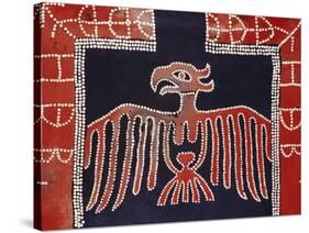 A Kwakiutl Button Blanket, a Frontal Eagle with Spread Wings, 19th Century-null-Stretched Canvas
