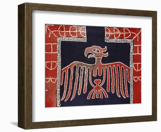 A Kwakiutl Button Blanket, a Frontal Eagle with Spread Wings, 19th Century-null-Framed Giclee Print