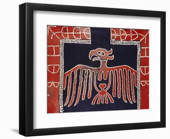 A Kwakiutl Button Blanket, a Frontal Eagle with Spread Wings, 19th Century-null-Framed Giclee Print