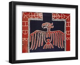 A Kwakiutl Button Blanket, a Frontal Eagle with Spread Wings, 19th Century-null-Framed Giclee Print