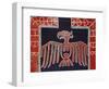 A Kwakiutl Button Blanket, a Frontal Eagle with Spread Wings, 19th Century-null-Framed Giclee Print