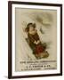 A. L. Foster & Co., A Girl on a Toboggan Sledding Down Hill, National Museum of American History-null-Framed Art Print