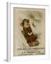 A. L. Foster & Co., A Girl on a Toboggan Sledding Down Hill, National Museum of American History-null-Framed Art Print