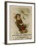 A. L. Foster & Co., A Girl on a Toboggan Sledding Down Hill, National Museum of American History-null-Framed Art Print