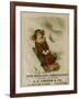 A. L. Foster & Co., A Girl on a Toboggan Sledding Down Hill, National Museum of American History-null-Framed Art Print