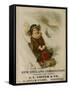 A. L. Foster & Co., A Girl on a Toboggan Sledding Down Hill, National Museum of American History-null-Framed Stretched Canvas