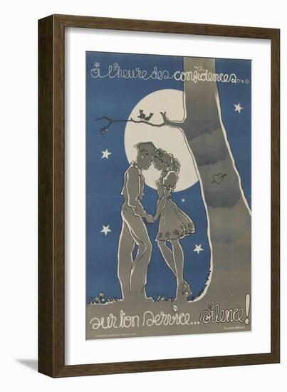 A l'heure des confidences, sur ton service...silence!-null-Framed Giclee Print