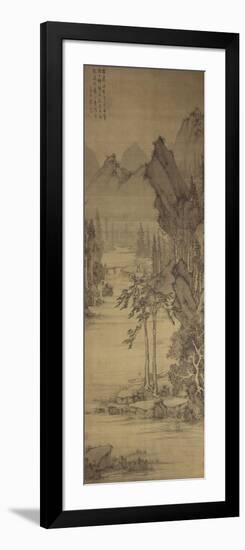 "A l'heure où la brume descend et les ombres s'allongent", paysage-Zhengming Wen-Framed Giclee Print