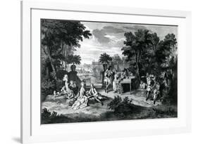 A L'Ombre Des Bosquets Dans Un Beau Jour D'Eté..C.1710-Bernard Picart-Framed Giclee Print