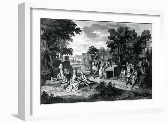 A L'Ombre Des Bosquets Dans Un Beau Jour D'Eté..C.1710-Bernard Picart-Framed Giclee Print