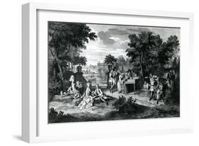 A L'Ombre Des Bosquets Dans Un Beau Jour D'Eté..C.1710-Bernard Picart-Framed Giclee Print