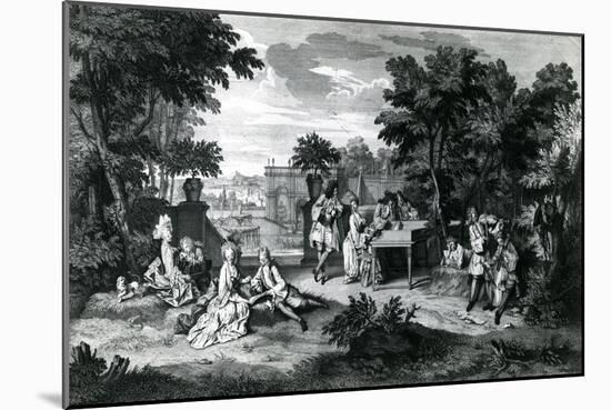 A L'Ombre Des Bosquets Dans Un Beau Jour D'Eté..C.1710-Bernard Picart-Mounted Giclee Print