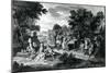 A L'Ombre Des Bosquets Dans Un Beau Jour D'Eté..C.1710-Bernard Picart-Mounted Giclee Print
