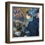 À l'opéra-Pierre-Auguste Renoir-Framed Art Print