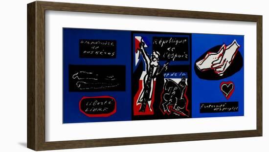 A La Mémoire De Nos Héros-Ladislas Kijno-Framed Serigraph