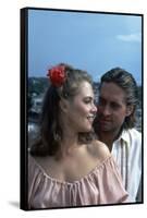 A la poursuite du diamant vert Romancing the stone by Robert Zemeckis with Michael Douglas and Kath-null-Framed Stretched Canvas