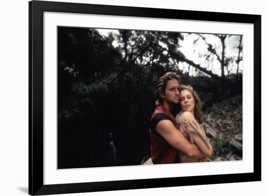 A la poursuite du diamant vert Romancing the stone by Robert Zemeckis with Michael Douglas and Kath-null-Framed Photo