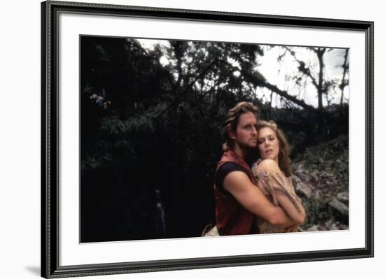 A la poursuite du diamant vert Romancing the stone by Robert Zemeckis with Michael Douglas and Kath-null-Framed Photo