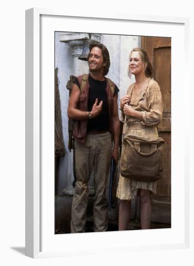 A la poursuite du diamant vert Romancing the stone by Robert Zemeckis with Michael Douglas and Kath-null-Framed Photo