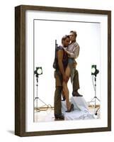 A la poursuite du diamant vert Romancing the stone by Robert Zemeckis with Michael Douglas and Kath-null-Framed Photo