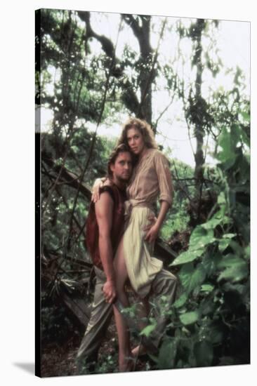 A la poursuite du diamant vert Romancing the stone by Robert Zemeckis with Michael Douglas and Kath-null-Stretched Canvas